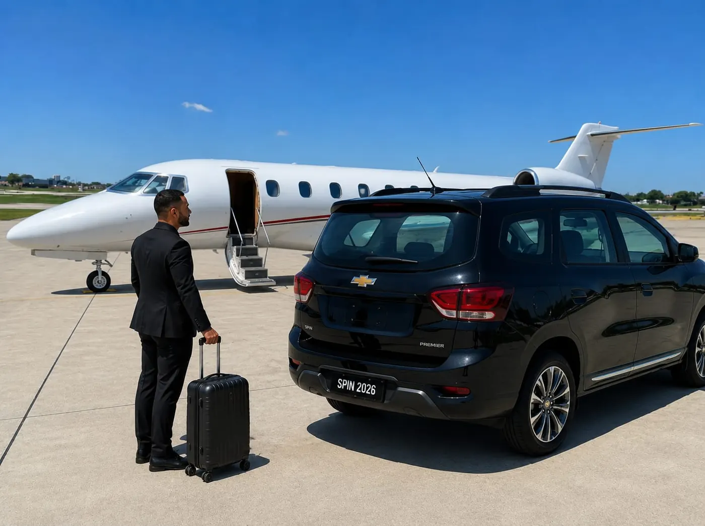 Transfer executivo para jato particular